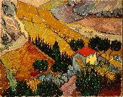Vincent Van Gogh Landscape with House and Ploughman France oil painting artist